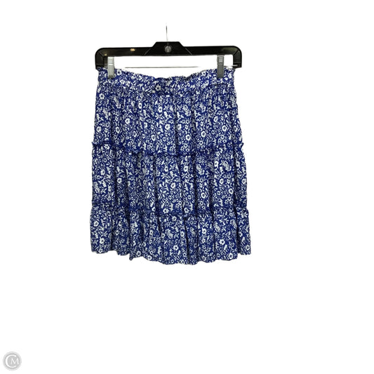 Skirt Mini & Short By Rachel Zoe In Blue White, Size: L