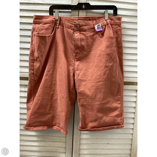 Shorts By Gloria Vanderbilt In Rust, Size: 16