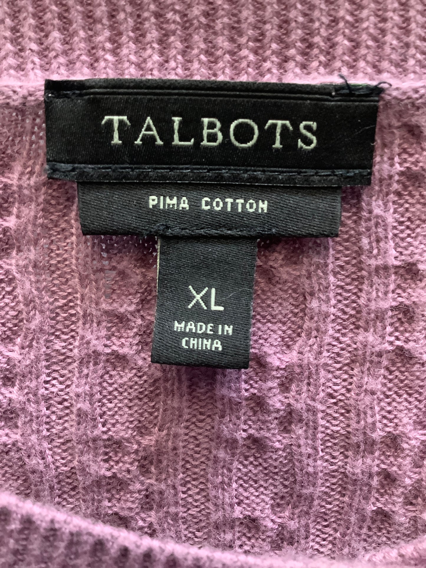 Cardigan By Talbots In Purple, Size: Xl