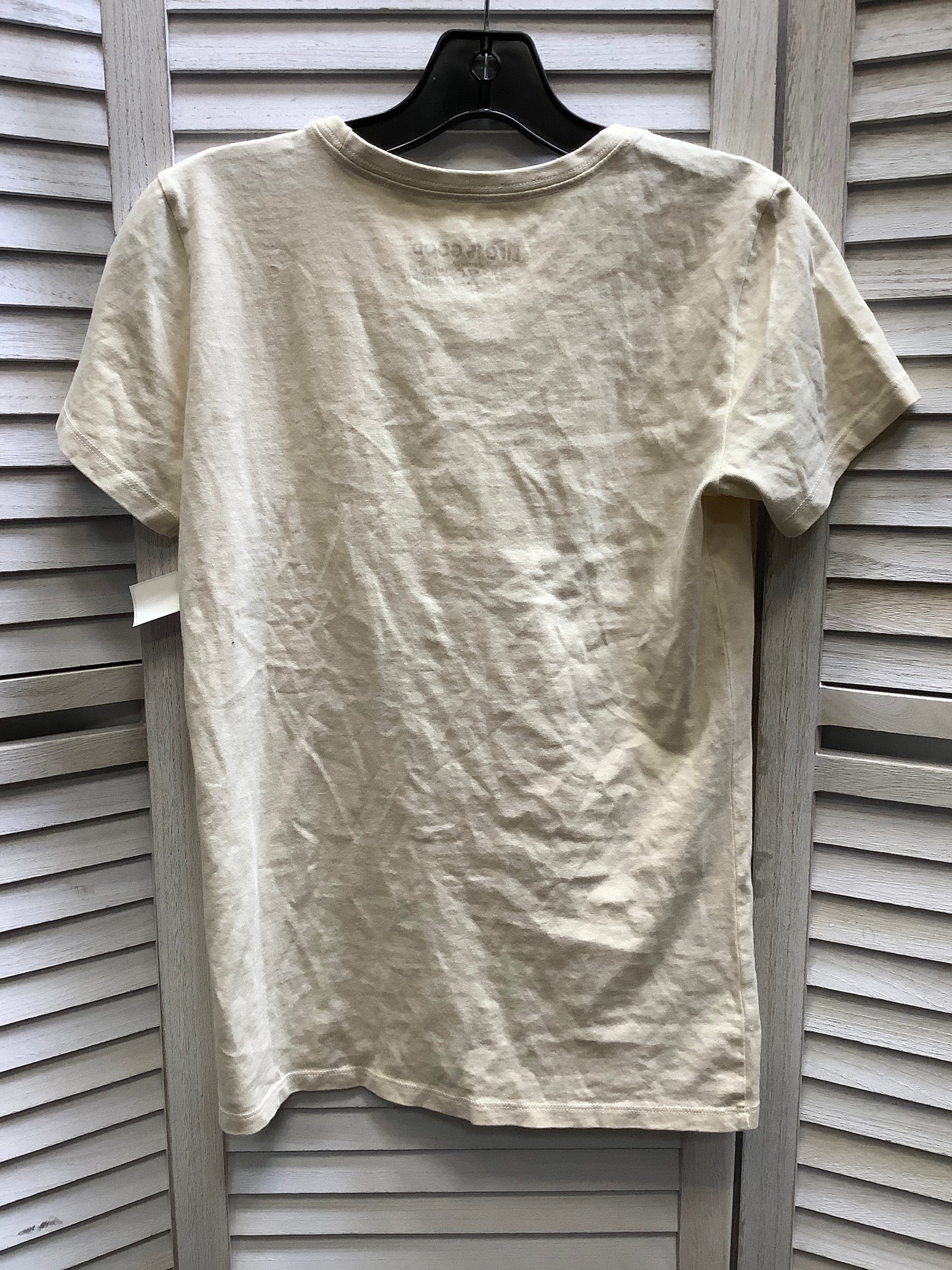 Cream Top Short Sleeve Life Is Good, Size Xs