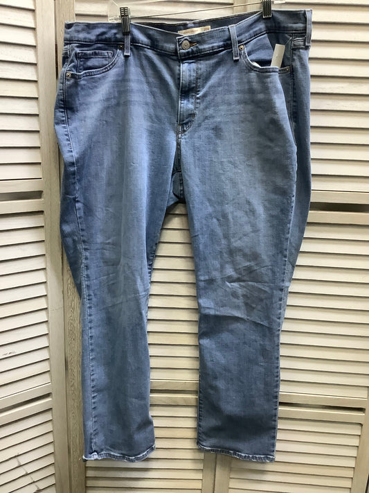 Blue Denim Jeans Straight Levis, Size 20