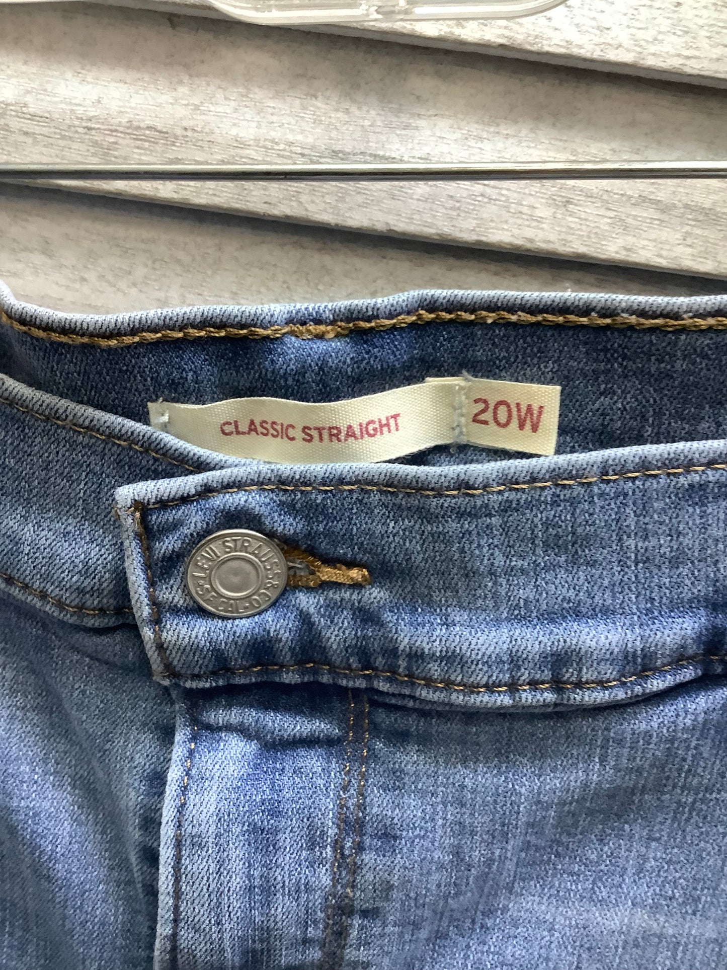 Blue Denim Jeans Straight Levis, Size 20