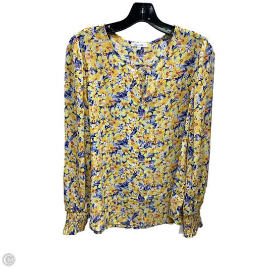 Top Long Sleeve By Pleione In Floral Print, Size: M
