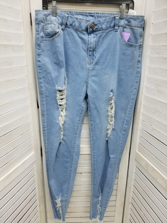 Blue Denim Jeans Skinny Clothes Mentor, Size Xxl