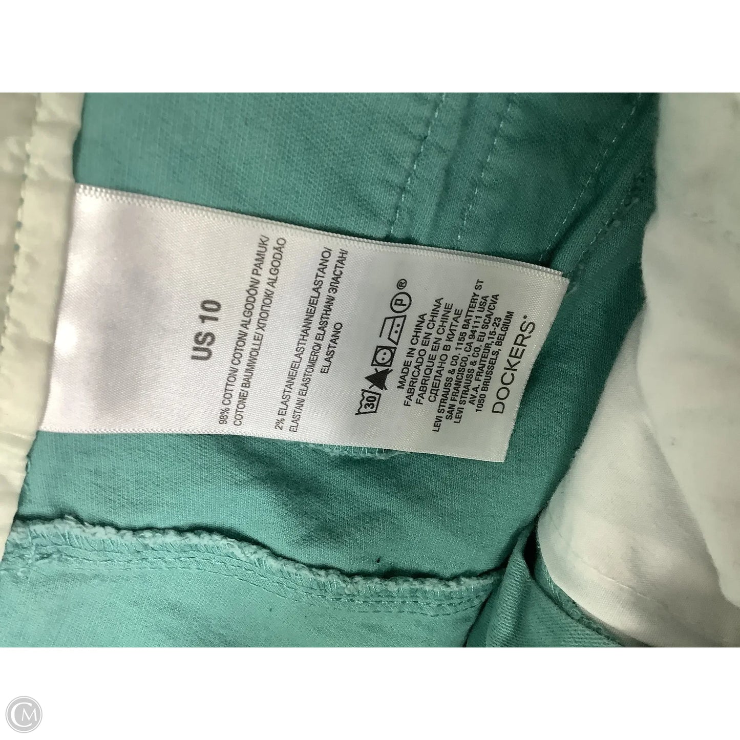 Shorts By Dockers In Aqua, Size: 10