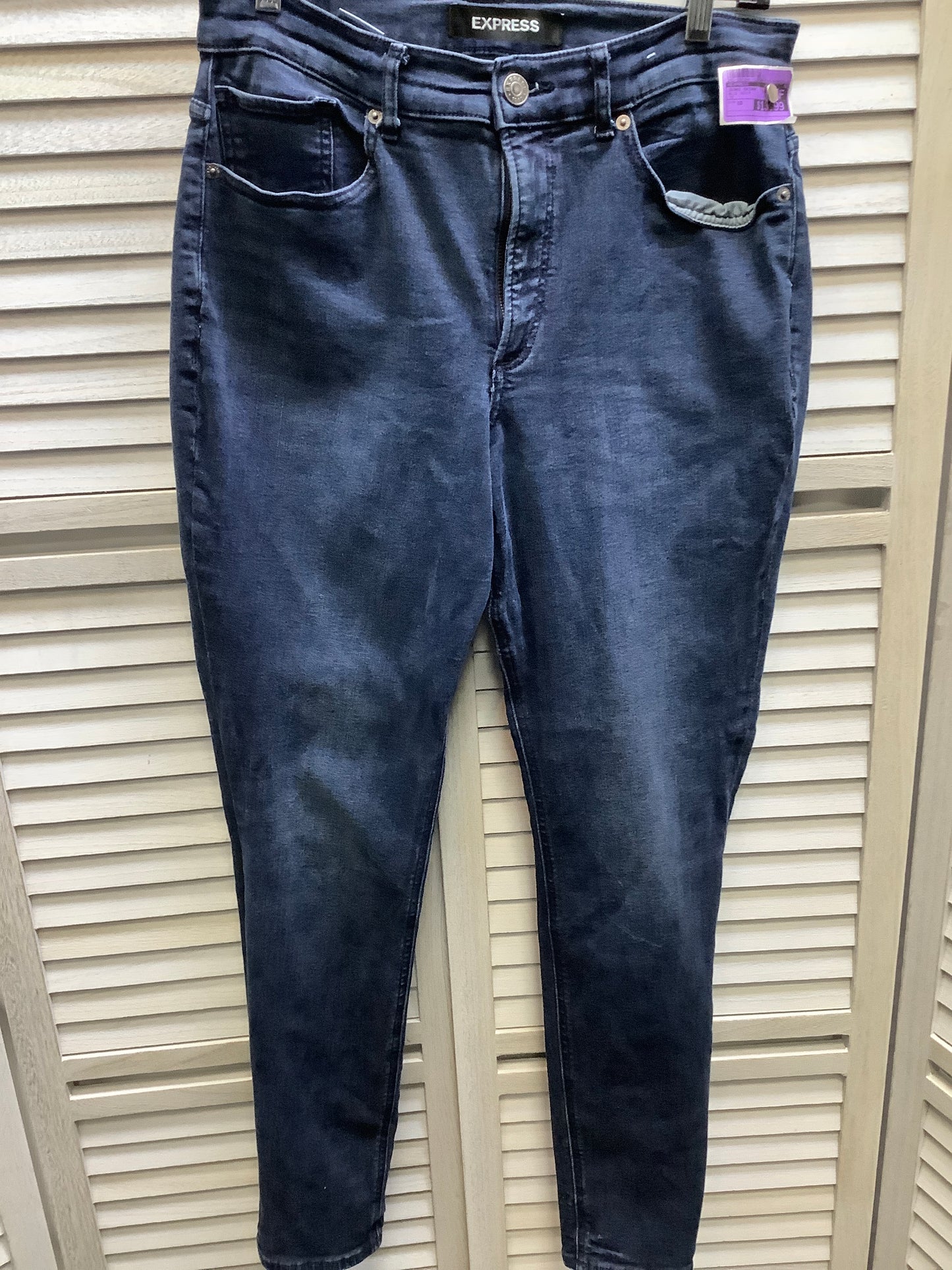 Blue Denim Jeans Skinny Express, Size 10