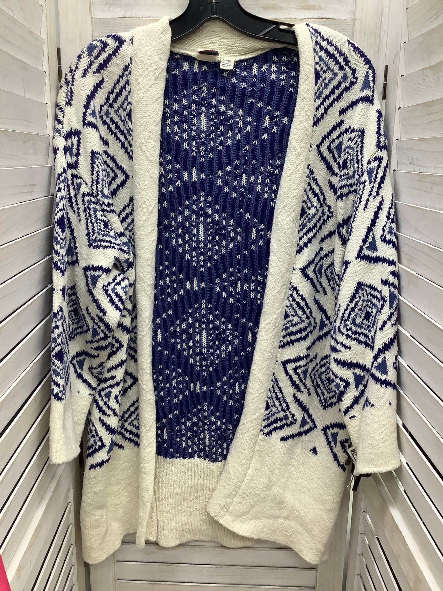 Cardigan By Roxy In Blue & White, Size: S