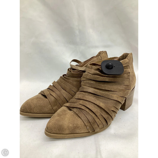 Boots Ankle Heels By Fergalicious In Brown, Size: 7