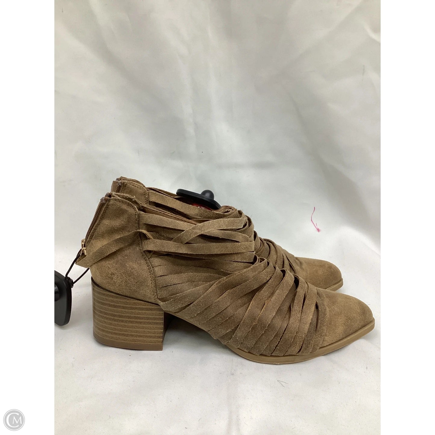 Boots Ankle Heels By Fergalicious In Brown, Size: 7