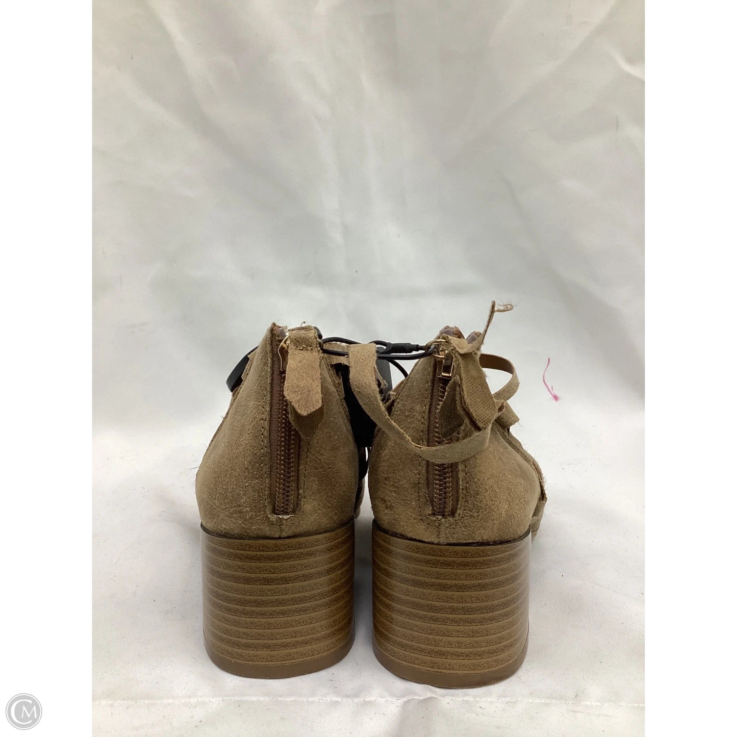 Boots Ankle Heels By Fergalicious In Brown, Size: 7
