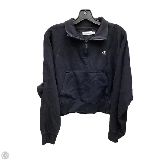 Sweatshirt Crewneck By Calvin Klein In Black, Size: S