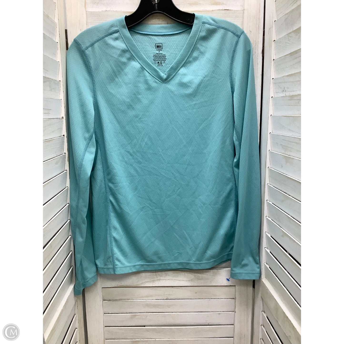 Athletic Top Long Sleeve Crewneck By Clothes Mentor In Aqua, Size: M