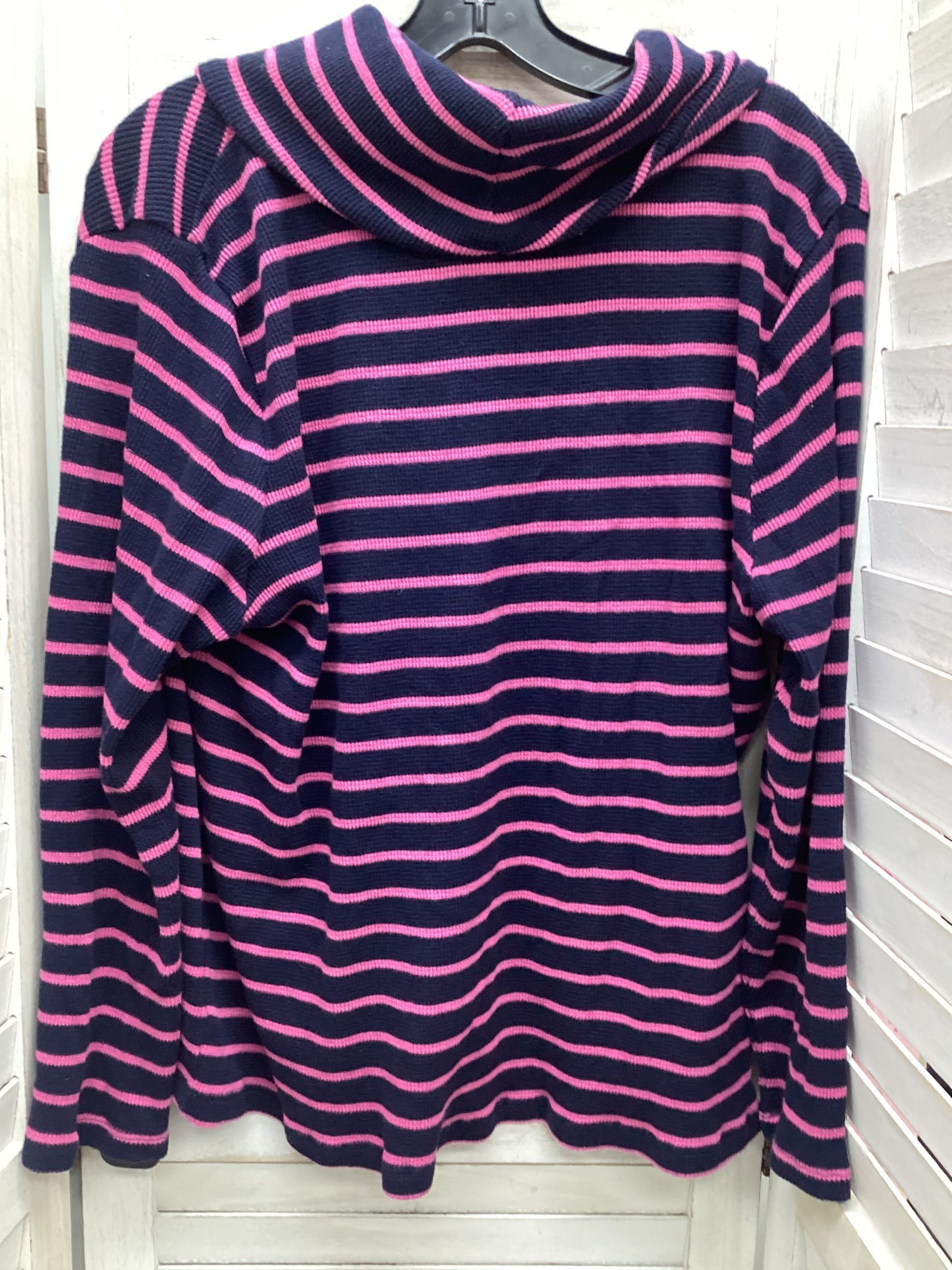 Striped Top Long Sleeve Basic Talbots, Size Xl