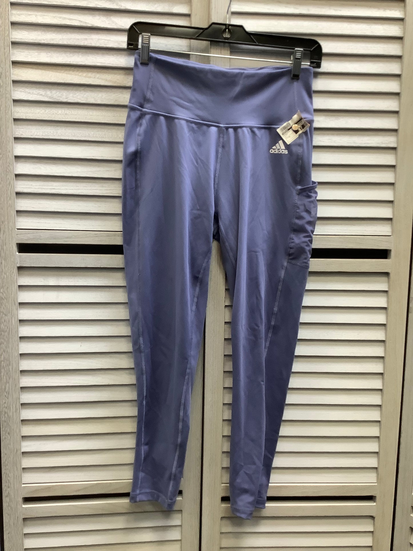 Athletic Leggings Capris By Adidas In Blue, Size: M