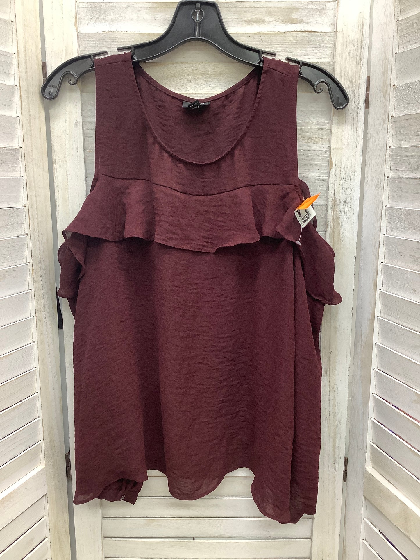 Purple Blouse Sleeveless Ana, Size Xl