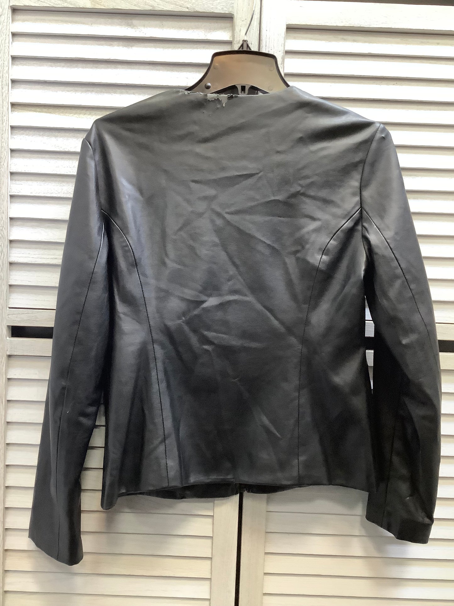 Jacket Leather By Alfani In Black, Size: S