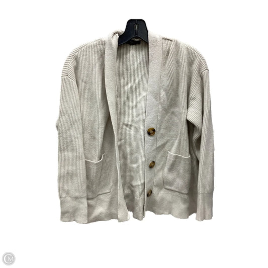 Cardigan By Tahari By Arthur Levine In Cream, Size: M
