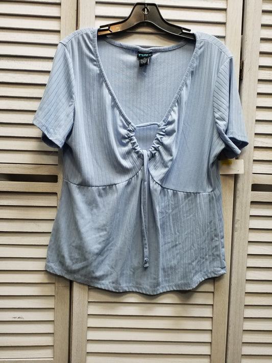 Blue Top Short Sleeve Basic Rue 21, Size 2x