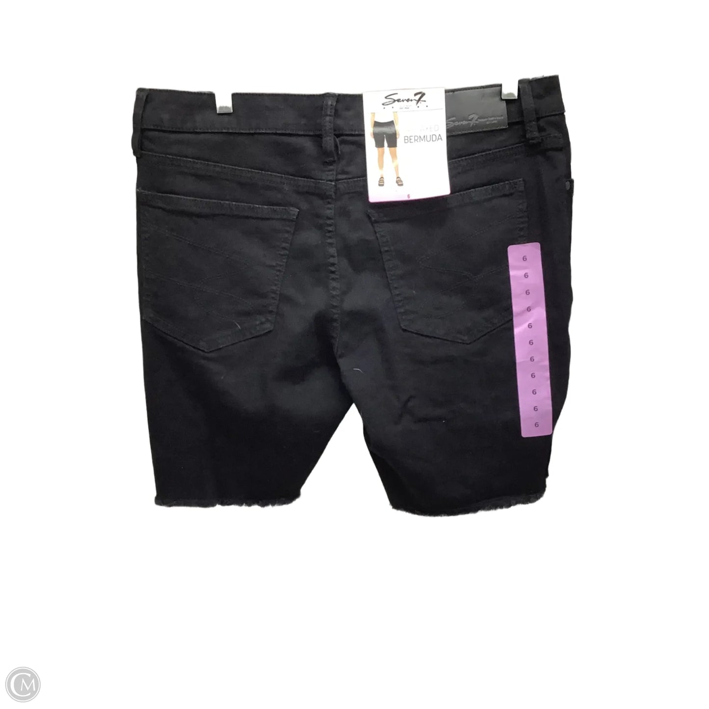 Shorts By Seven 7 In Black Denim, Size: 6