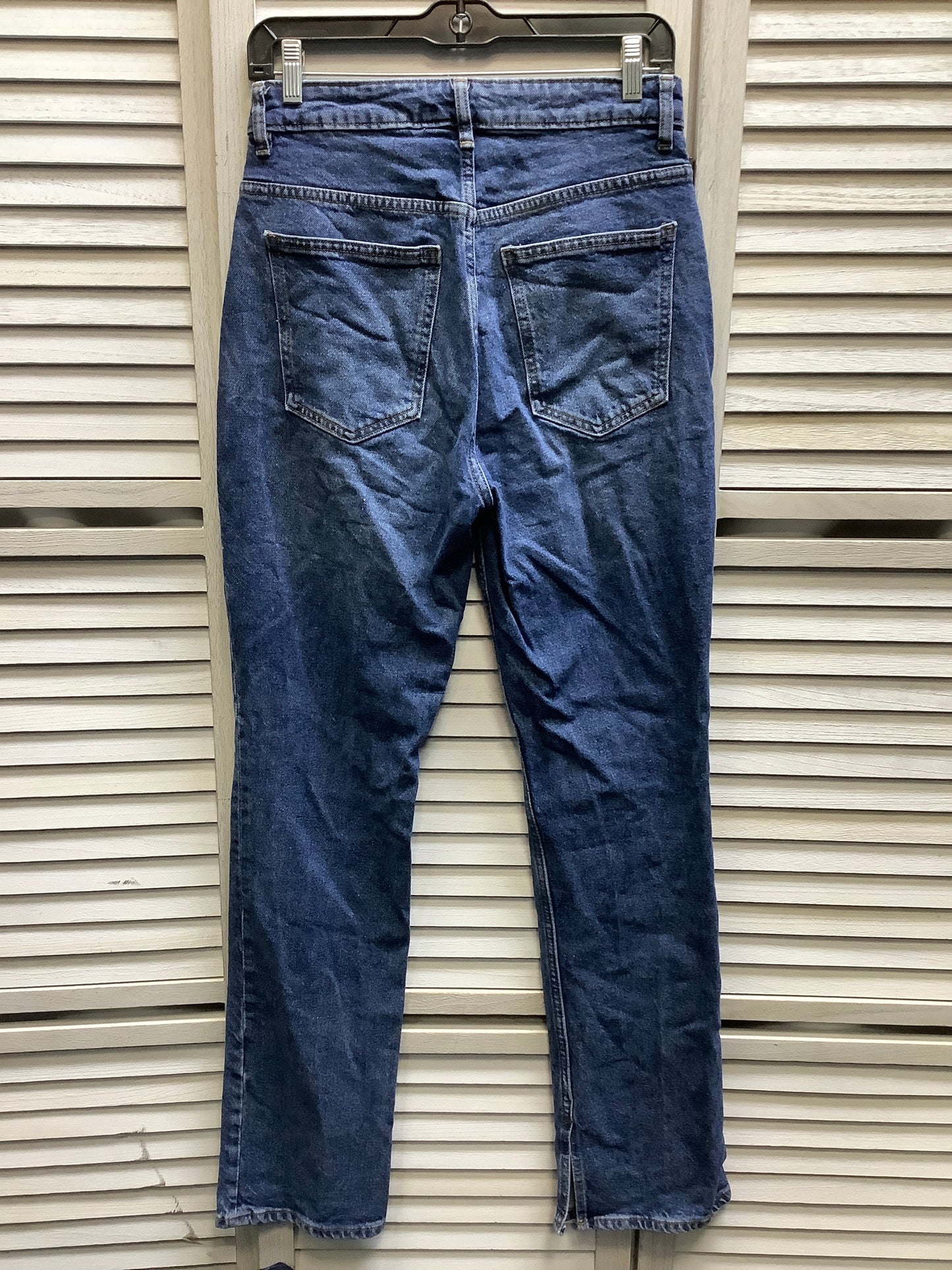 Blue Denim Jeans Straight Divided, Size 8