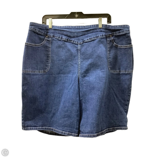 Shorts By Denim And Company In Blue Denim, Size: 3x