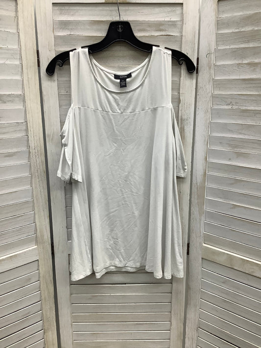 Tunic Short Sleeve By Alfani In White, Size: M