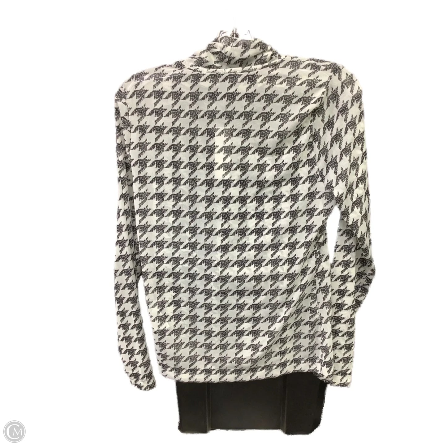 Blouse Long Sleeve By White House Black Market In Black & White, Size: S