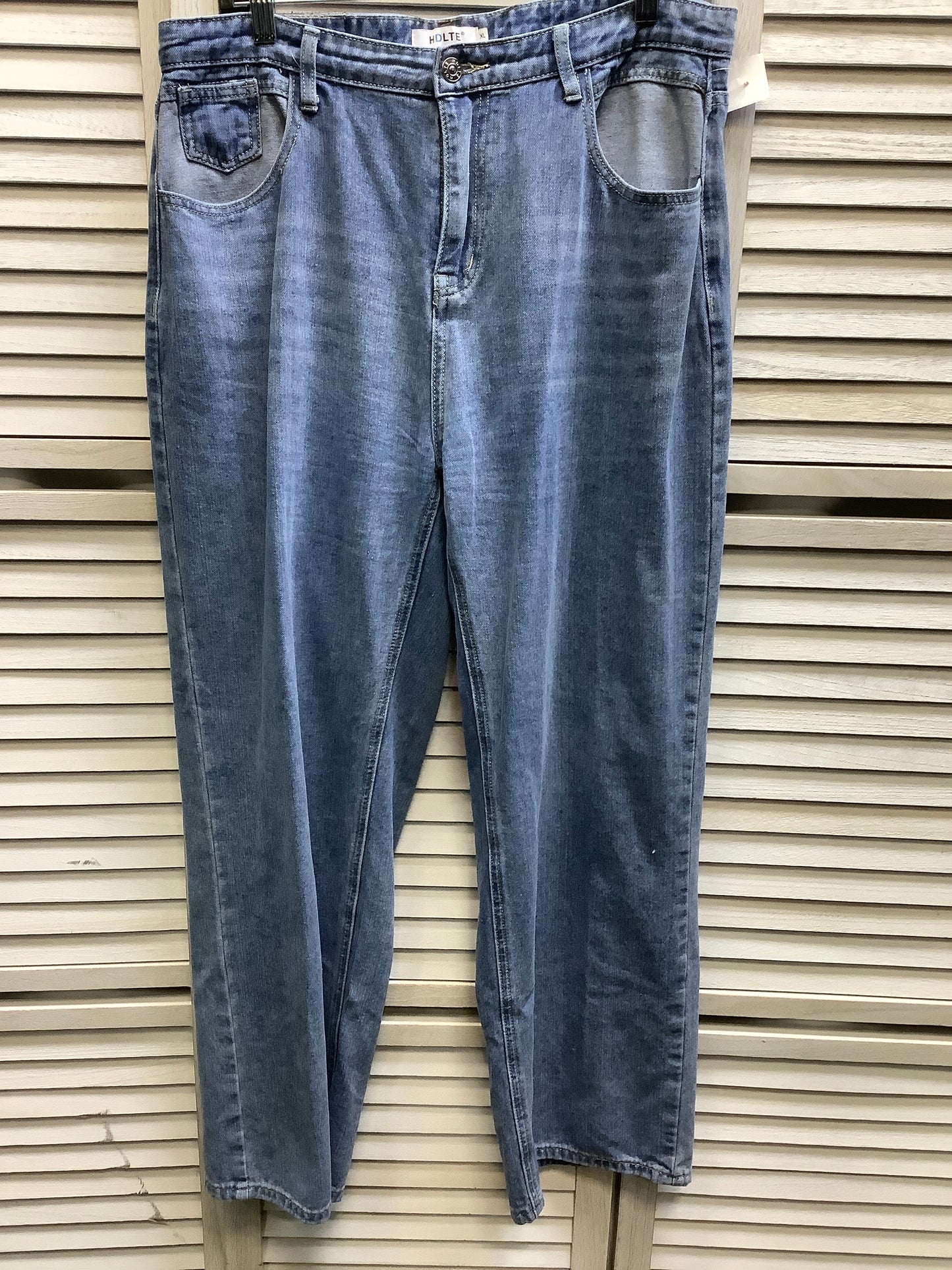 Blue Denim Jeans Straight Clothes Mentor, Size Xl