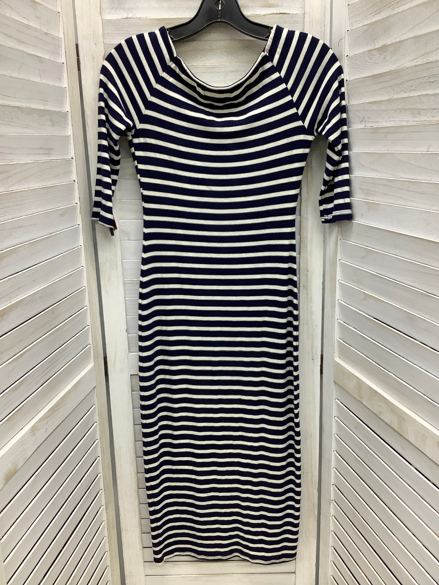 Dress Casual Midi By Monteau In Striped, Size: S