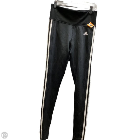 Athletic Leggings By Adidas In Black White, Size: S