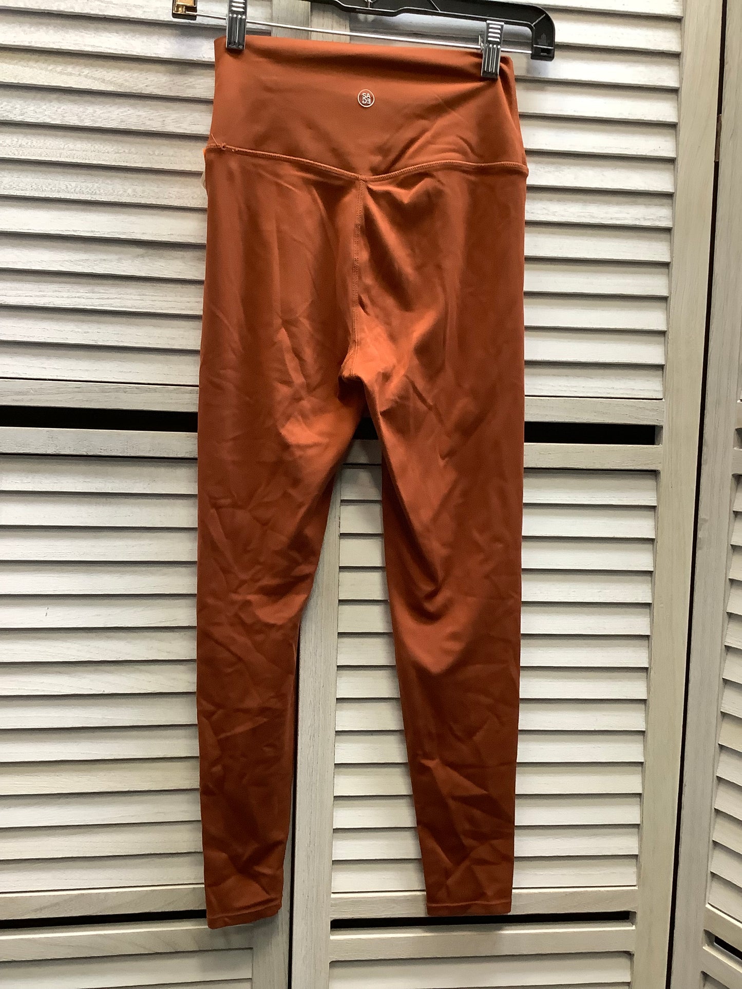 Athletic Leggings By Sage In Rust, Size: S