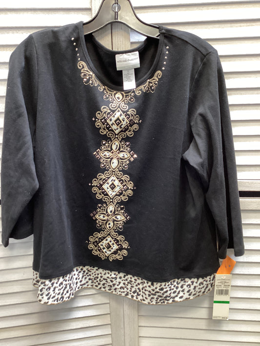 Animal Print Top Long Sleeve Alfred Dunner, Size L