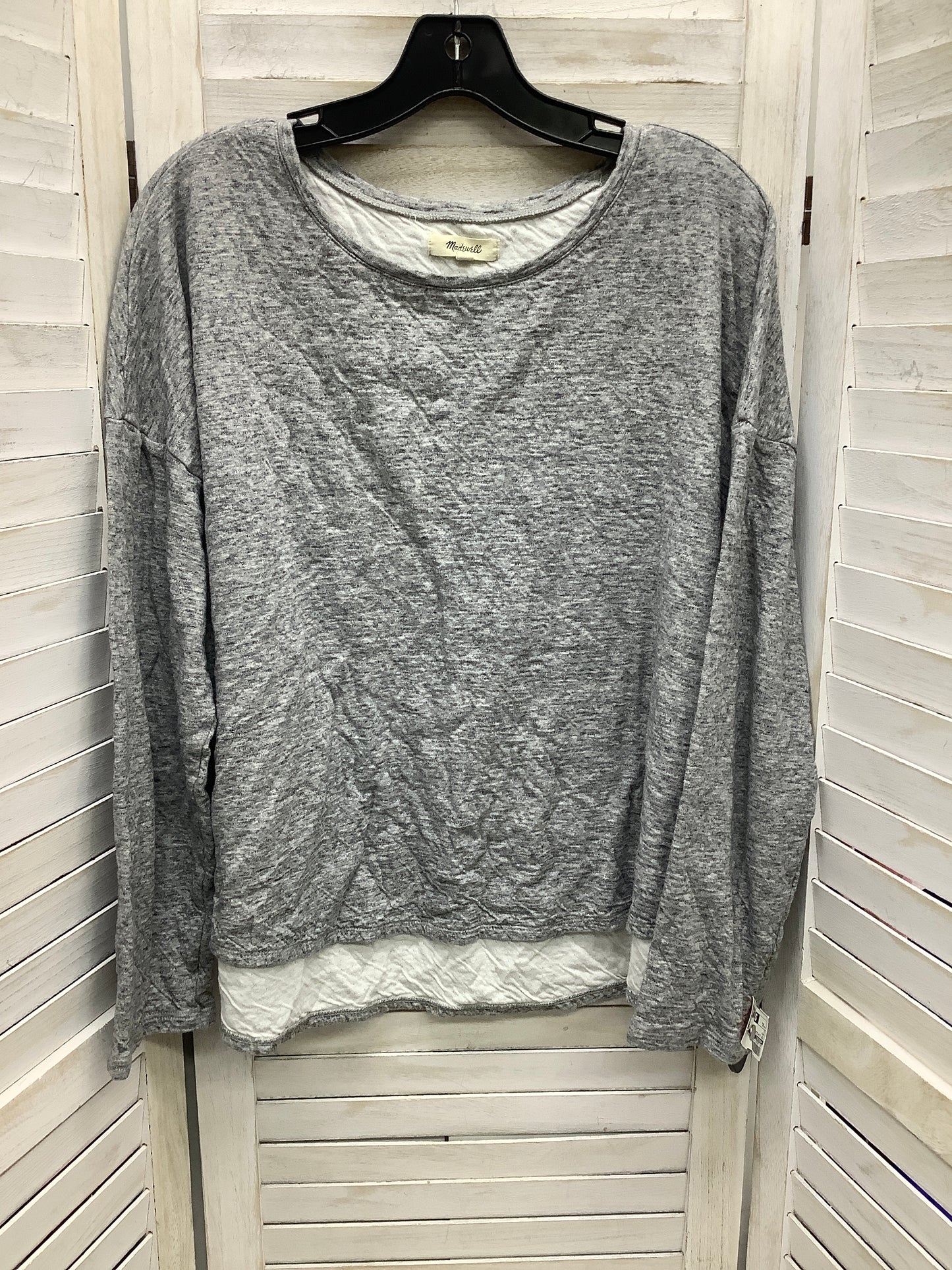 Grey Top 3/4 Sleeve Madewell, Size Xl