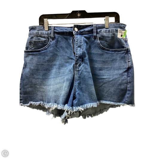 Shorts By Fashion Nova In Blue Denim, Size: Xl