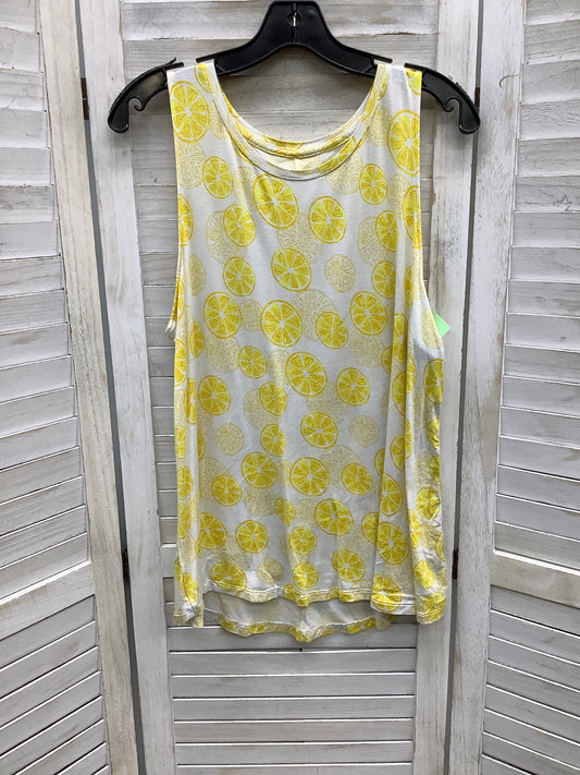 Top Sleeveless By Apt 9 In Yellow, Size: Xl