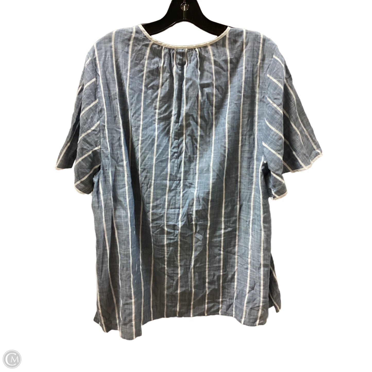 Top Short Sleeve By Lane Bryant In Blue, Size: 2x