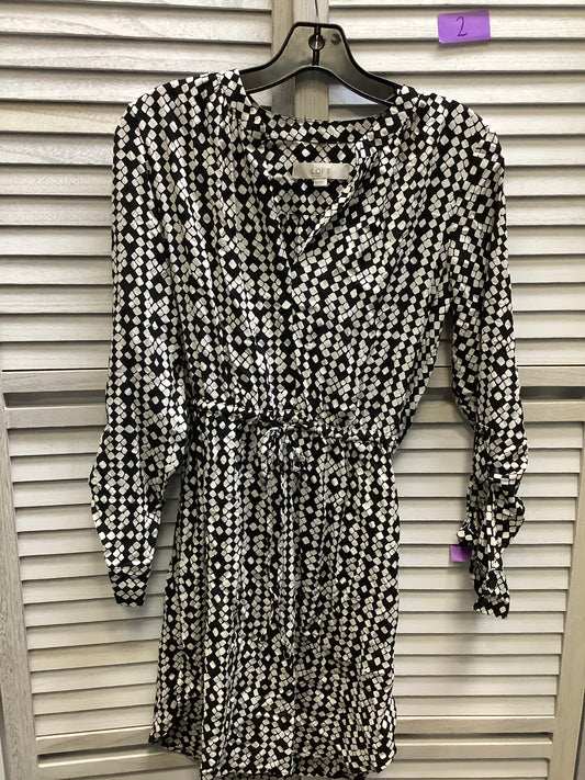 Black & White Dress Casual Short Loft, Size Xs