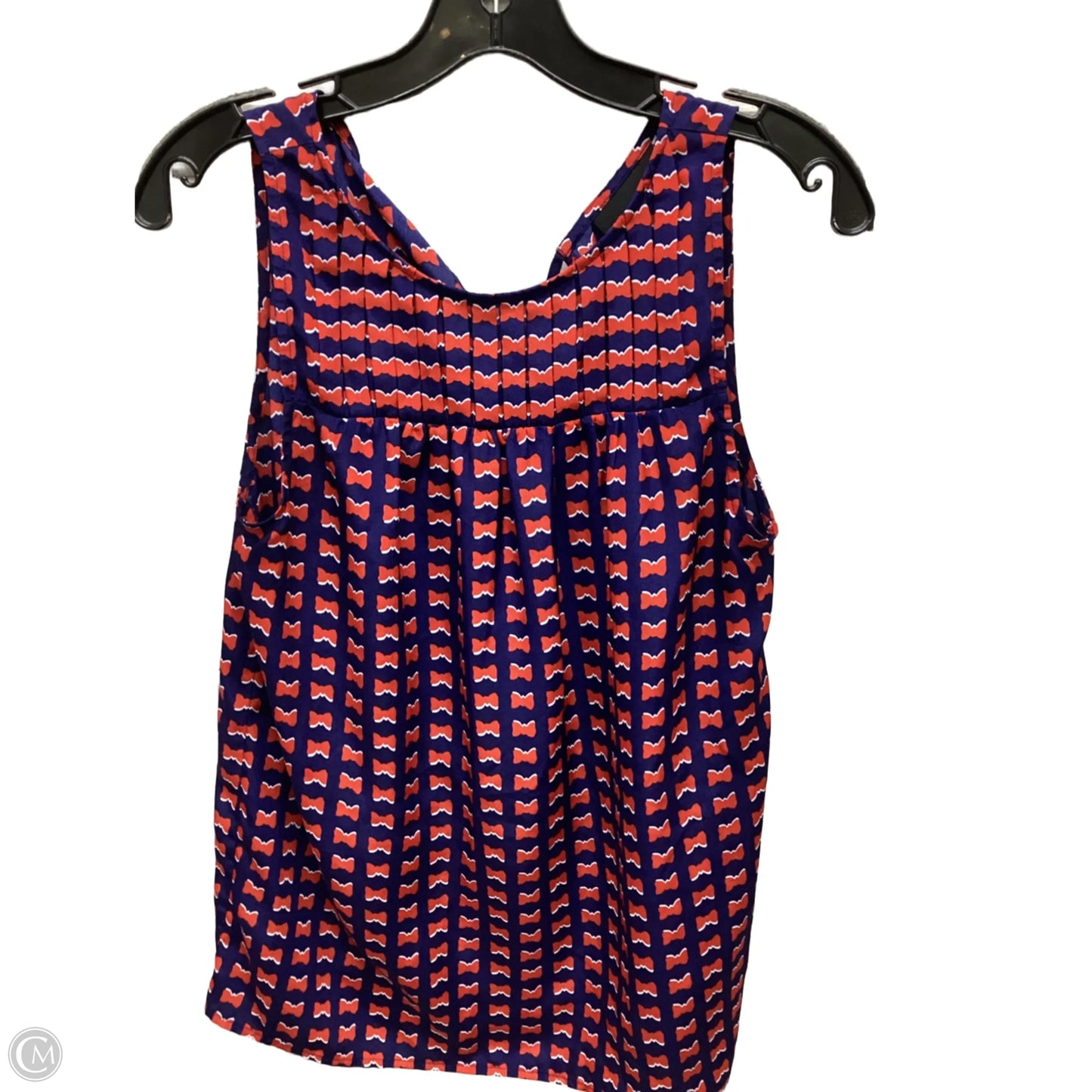 Top Sleeveless By Cynthia Rowley In Blue Red & White, Size: S