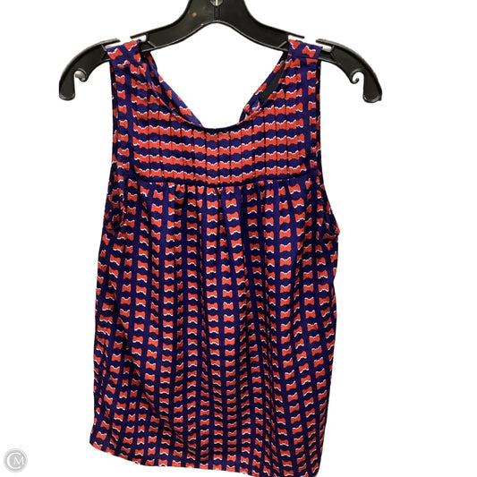 Top Sleeveless By Cynthia Rowley In Blue Red & White, Size: S