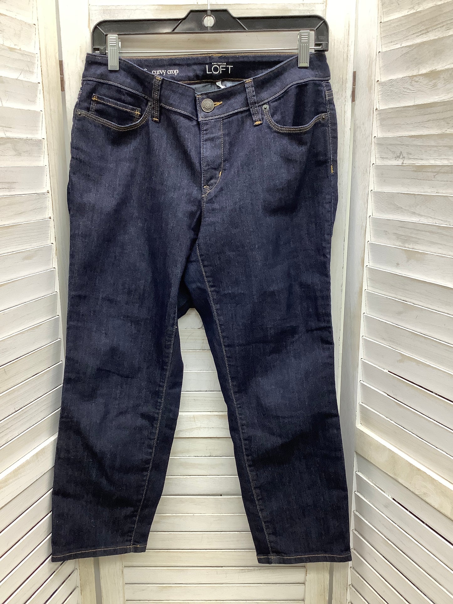 Blue Denim Capris Loft, Size 6