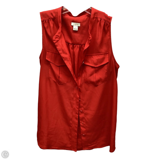 Top Sleeveless By J. Crew In Red, Size: 4