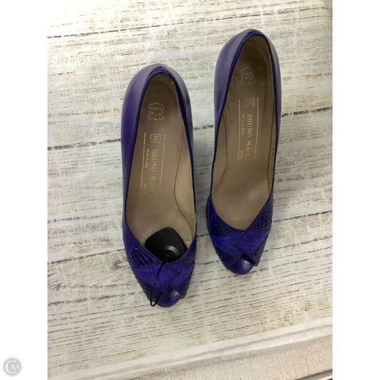 Sandals Heels Kitten By Bruno Magli Shoes In Blue, Size: 7.5