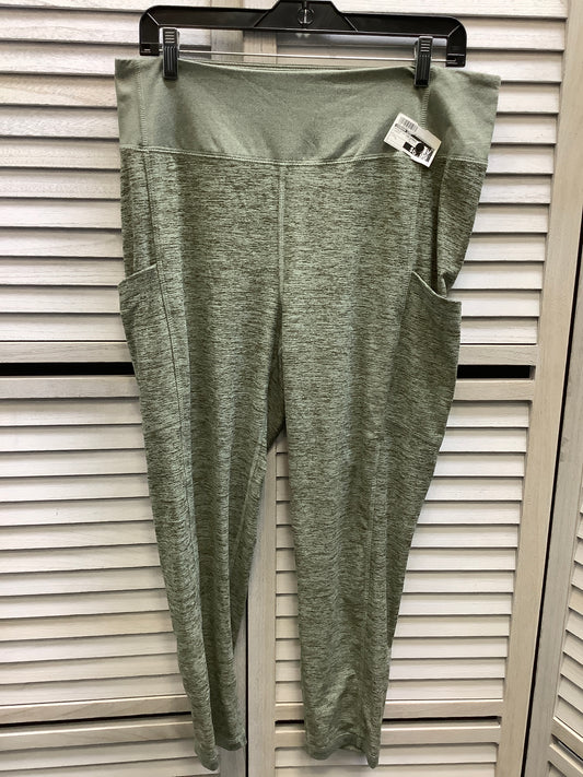 Athletic Leggings By Sonoma In Green, Size: L