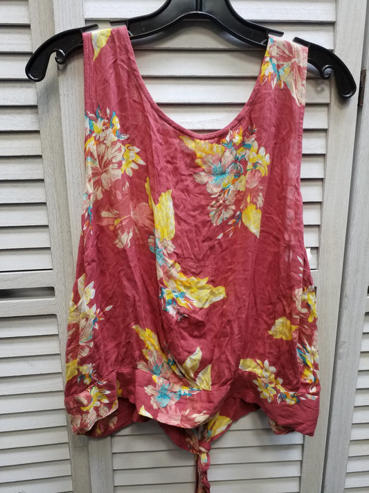 Floral Print Top Sleeveless Ana, Size Xl