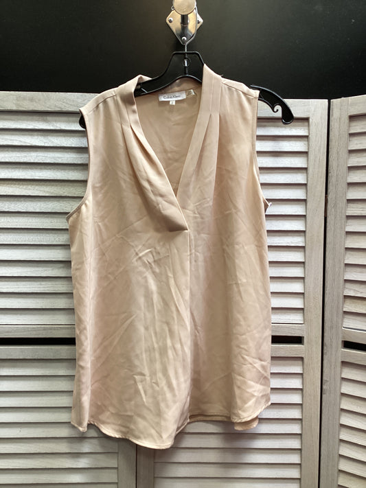 Top Sleeveless By Calvin Klein In Peach, Size: S