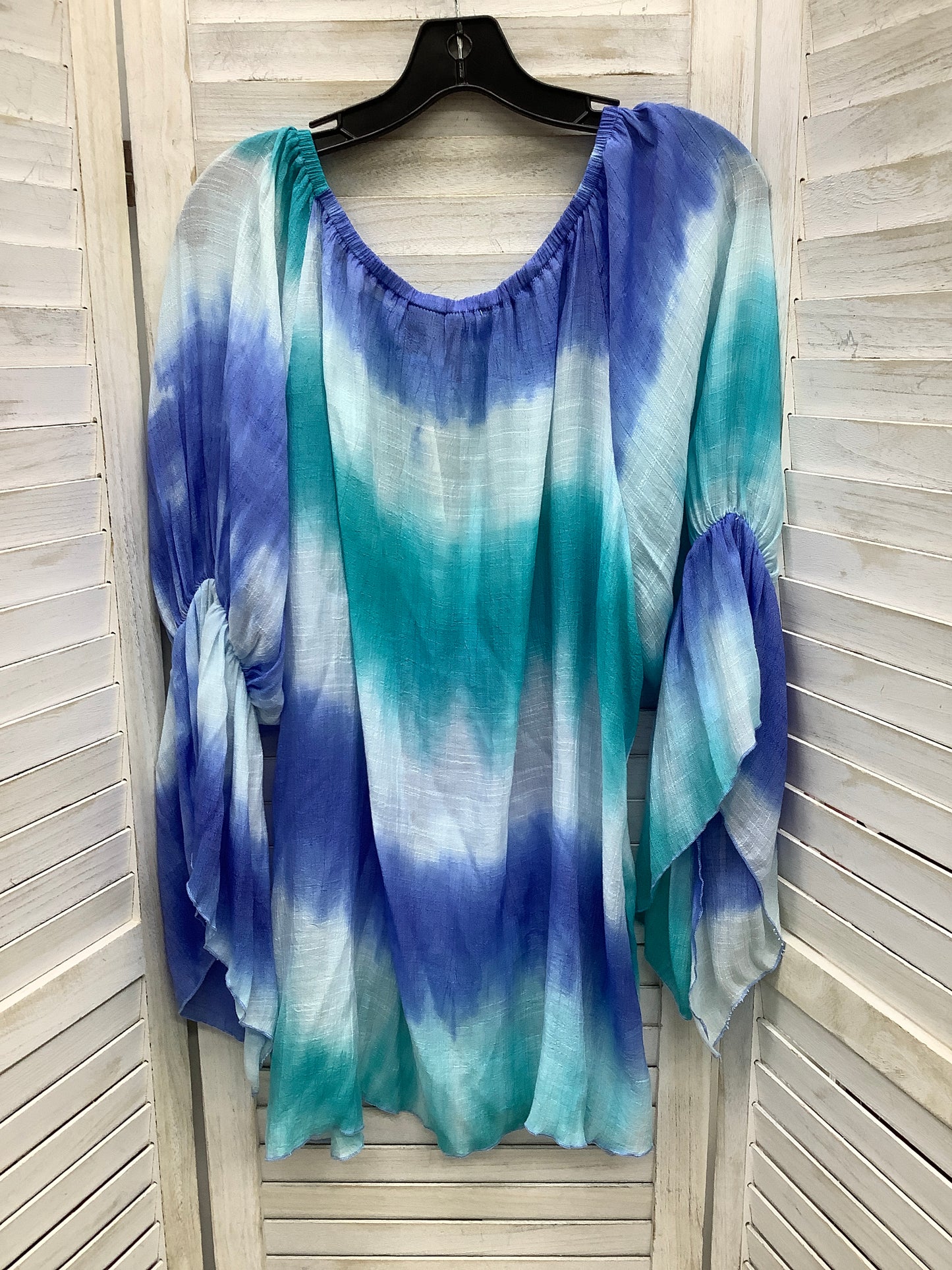 Blue Swimwear Cover-up New Directions, Size 2x