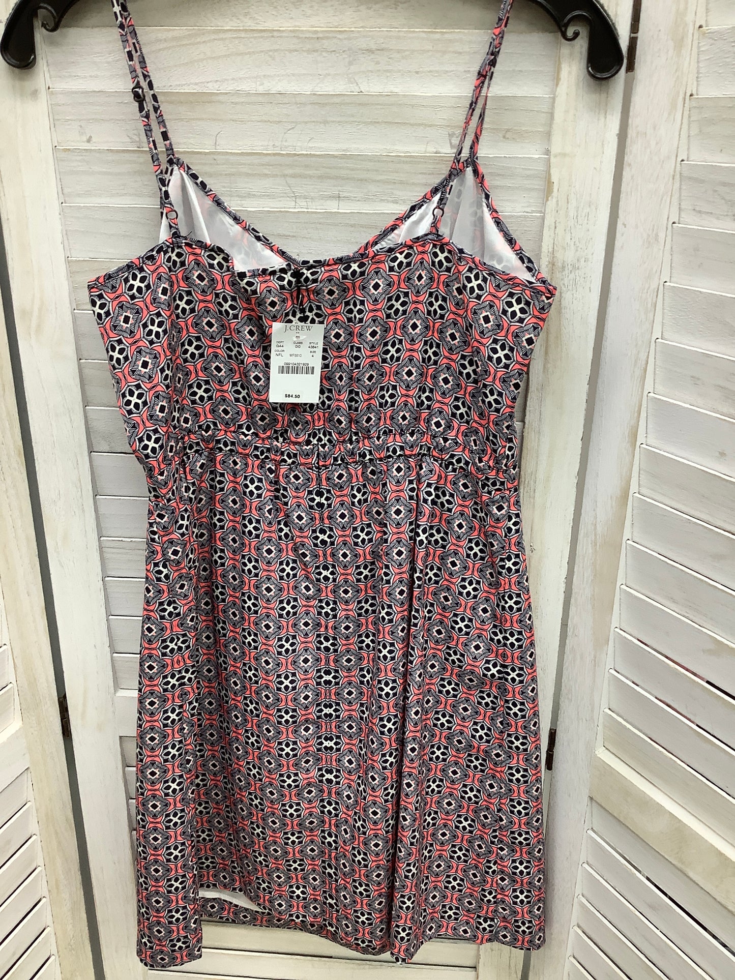 Geometric Pattern Dress Casual Short J. Crew, Size 4