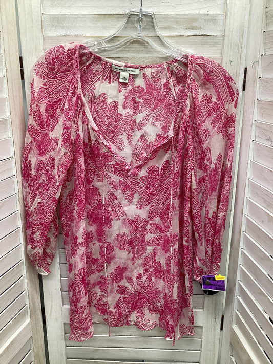 Top 3/4 Sleeve By Banana Republic In Pink, Size: M