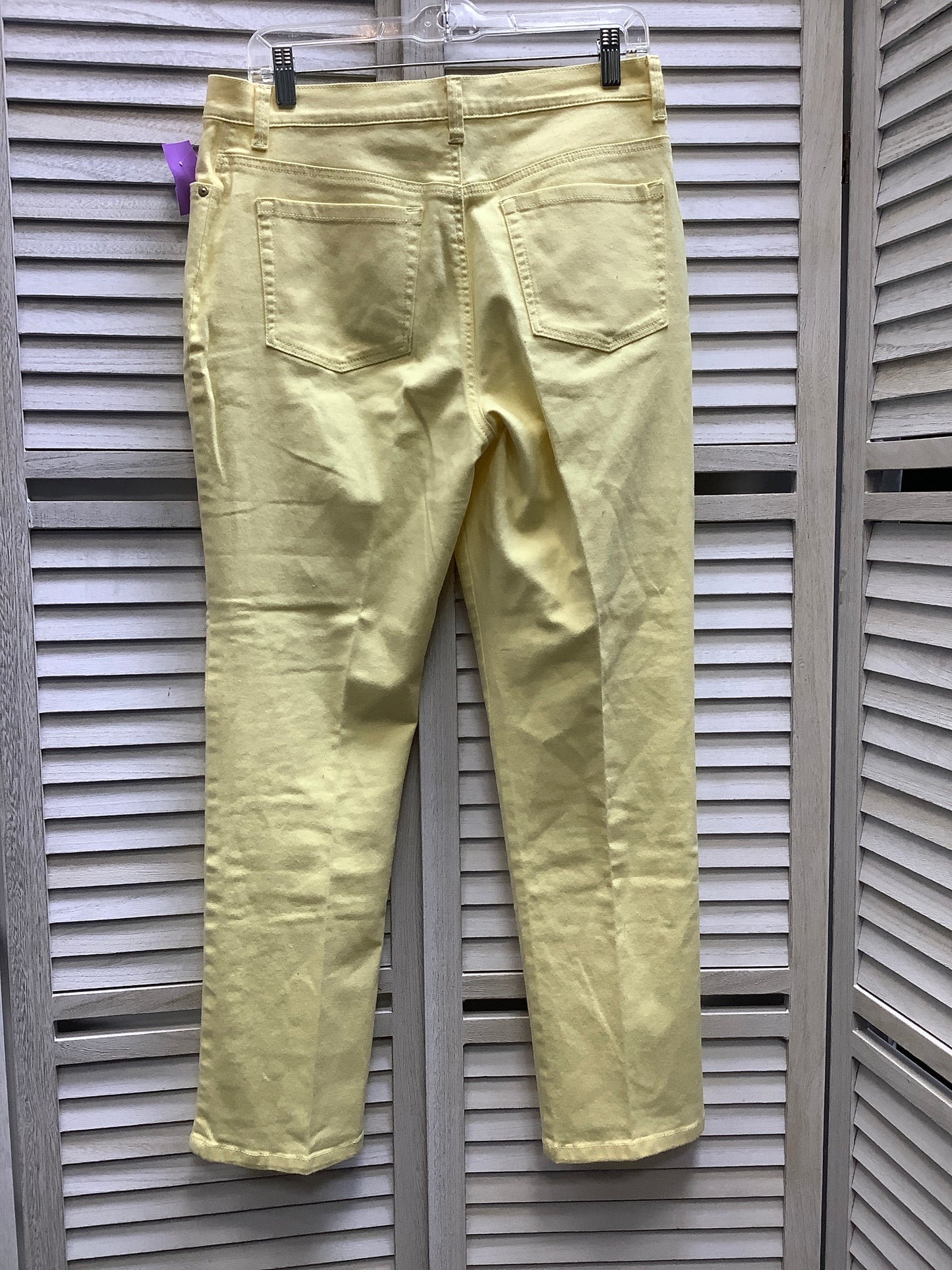 Yellow Jeans Cropped Gloria Vanderbilt, Size 10