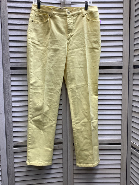 Yellow Jeans Cropped Gloria Vanderbilt, Size 10